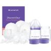 imageLansinoh Discreet Duo Wearable Breast Pump Hands Free Breast Pump 4 Pumping Modes 9 Levels Hospital Strength Suction LED Display LeakResistant Design 2 Breast Flange Sizes Included 24mm ampamp 21mmDiscreetDuo Extra Pumping Set