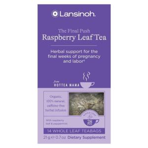 imageLansinoh  HotTea Mama Final Push Tea Red Raspberry Leaf Tea for Labor and Delivery Prep Raspberry Leaf Tea with Peppermint Caffeinefree SugarFree Pregnancy Must Haves Includes 14 Tea SachetsFinal Push