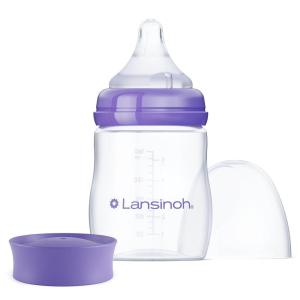 imageLansinoh AntiColic Baby Bottles for Breastfeeding Babies 8 Ounces 6 Count Includes 6 Medium Flow Nipples Size M1 Count Pack of 1