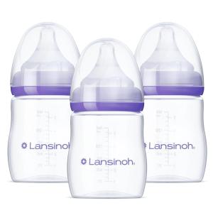 imageLansinoh AntiColic Baby Bottles for Breastfeeding Babies 8 Ounces 6 Count Includes 6 Medium Flow Nipples Size M5 Ounce Pack of 6