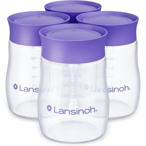imageLansinoh Breastmilk Storage Breast Pump Bottles 4 Count4 Count Pack of 1