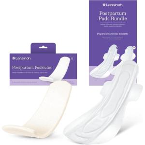 imageLansinoh Cool Relief Postpartum Care Kit  12 Count Witch Hazel Perineal Ice Packs with Aloe Vera  40 Count Heavy Absorbency Postpartum Maxi Pads with Wings 2 Sizes for Day and Night UsePadsicles  Maternity Pads