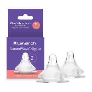 imageLansinoh NaturalWave Baby Bottle Nipples  100 Soft Durable Silicone Made Without BPA BPS AntiColic Supports The Babys Developing Mouth and Teeth Fast Flow Size F 2 Count 6 Months2 Count Pack of 1