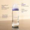 imageLansinoh AntiColic Glass Baby Bottles 5 Ounces 4 Count Bottles for Feeding Baby Essentials Includes 4 Slow Flow Nipples Size S8 Ounce 4 Pack