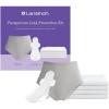 imageLansinoh Peace of Mind Leak Protection ampamp Postpartum Kit 28Piece Labor and Delivery Essentials with Disposable Underwear ML Maternity Pads and Waterproof Bed Mats Postpartum Essentials