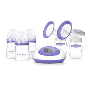 imageLansinoh Oh Baby Newborn Essentials Kit  Signature Pro Double Electric Breast Pump with 25mm Flanges 2 Feeding Bottles  3 Count 5 oz AntiColic Baby Bottles with Slow Flow Silicone NipplesSignature Pro  Baby Bottles 5oz  3ct